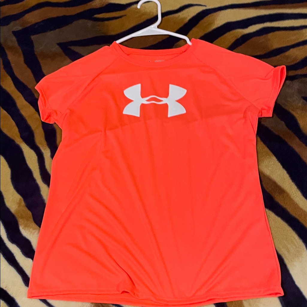 Under Armour Kids Tee - Bright Orange And White